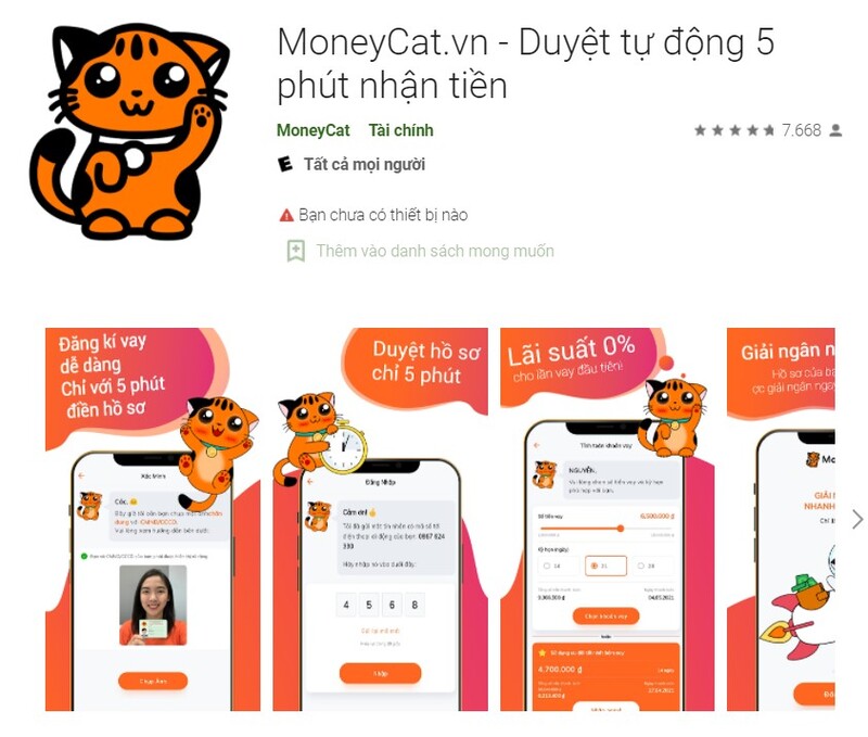 app vay tiền online trả góp hàng tháng