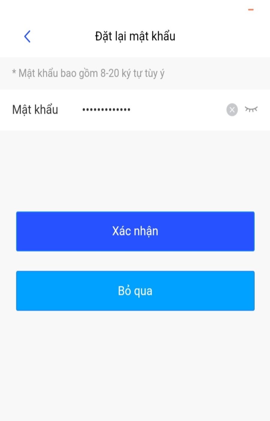 Nhập mật khẩu để đăng nhập app Ví Vay Liền